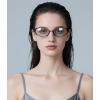 imageFEISEDY Oval Blue Light Glasses for Woman Vintage Small Face Lightweight Eyeglasses Retro Nerd Y2K Frame B0290Transparent Grey