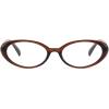 imageFEISEDY Oval Blue Light Glasses for Woman Vintage Small Face Lightweight Eyeglasses Retro Nerd Y2K Frame B0290Transparent Tea