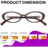 imageFEISEDY Oval Blue Light Glasses for Woman Vintage Small Face Lightweight Eyeglasses Retro Nerd Y2K Frame B0290Transparent Tea