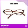 imageFEISEDY Oval Blue Light Glasses for Woman Vintage Small Face Lightweight Eyeglasses Retro Nerd Y2K Frame B0290Transparent Tea