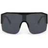 imageFEISEDY Oversized Square One Piece Frameless Stylish Sunglasses Women Men Luxury Shades B4043Black