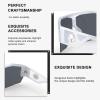 imageFEISEDY Oversized Square One Piece Frameless Stylish Sunglasses Women Men Luxury Shades B4043Sliver FrameGrey Lens