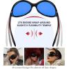 imageFEISEDY Oversized Trendy Sunglasses Classic Oval Wrap Around Stylish Big Frame Shade Women Glasses B2391Black Frame Blue Lens