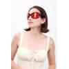 imageFEISEDY Oversized Trendy Sunglasses Classic Oval Wrap Around Stylish Big Frame Shade Women Glasses B2391Black Frame Red Lens