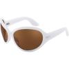 imageFEISEDY Oversized Trendy Sunglasses Classic Oval Wrap Around Stylish Big Frame Shade Women Glasses B2391White Frame Brown Lens