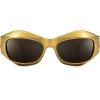 imageFEISEDY Oversized Y2K Sunglasses for Women Men Wrap Around Clout Goggles Thick Frame UV400 Protection B9075Gold