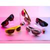 imageFEISEDY Oversized Y2K Sunglasses for Women Men Wrap Around Clout Goggles Thick Frame UV400 Protection B9075Gold