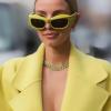 imageFEISEDY Oversized Y2K Sunglasses for Women Men Wrap Around Clout Goggles Thick Frame UV400 Protection B9075Yellow