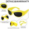 imageFEISEDY Oversized Y2K Sunglasses for Women Men Wrap Around Clout Goggles Thick Frame UV400 Protection B9075Yellow
