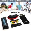 imageFEISEDY Polarized Sports Sunglasses for Kids Youth Baseball Cycling Running Glasses for Boys Girls Age 312 B014203 Black Frame Red Mirrored Lens Red Legs