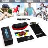 imageFEISEDY Polarized Sports Sunglasses for Kids Youth Baseball Cycling Running Glasses for Boys Girls Age 312 B014204 Black Frame Red Mirrored Lens Black Legs