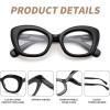 imageFEISEDY Reading Glasses for Women Fashion Cat Eye Blue Light Blocking Glasses Anti Glare Digital Eyestrain Readers B0139Black