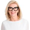 imageFEISEDY Reading Glasses for Women Fashion Cat Eye Blue Light Blocking Glasses Anti Glare Digital Eyestrain Readers B0139Black