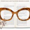 imageFEISEDY Reading Glasses for Women Fashion Cat Eye Blue Light Blocking Glasses Anti Glare Digital Eyestrain Readers B0139Tortoise