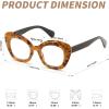 imageFEISEDY Reading Glasses for Women Fashion Cat Eye Blue Light Blocking Glasses Anti Glare Digital Eyestrain Readers B0139Tortoise