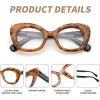 imageFEISEDY Reading Glasses for Women Fashion Cat Eye Blue Light Blocking Glasses Anti Glare Digital Eyestrain Readers B0139Tortoise