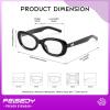 imageFEISEDY Retro Oval Blue Light Blocking Glasses for Women Nerd Fake Glasses Y2k Small Eyewear Frame B0229Black
