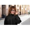 imageFEISEDY Retro Oval Blue Light Blocking Glasses for Women Nerd Fake Glasses Y2k Small Eyewear Frame B0229Black
