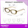 imageFEISEDY Retro Oval Blue Light Blocking Glasses for Women Nerd Fake Glasses Y2k Small Eyewear Frame B0229Olive Green