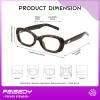 imageFEISEDY Retro Oval Blue Light Blocking Glasses for Women Nerd Fake Glasses Y2k Small Eyewear Frame B0229Tortoise