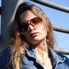 imageFEISEDY Retro Square Aviator Sunglasses Women Men 70s Vintage Trendy Plastic Frame Sun Glasses B4158Leopard  Clear FrameGradual Tea Lens