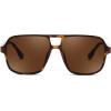 imageFEISEDY Retro Square Aviator Sunglasses Women Men 70s Vintage Trendy Plastic Frame Sun Glasses B4158Tortoise Frame  Tea Lens