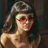imageFEISEDY Retro Square Aviator Sunglasses Women Men 70s Vintage Trendy Plastic Frame Sun Glasses B4158Transparent Green  Green