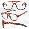 imageFEISEDY Sports Blue Light Glasses for Men Lightweight Anti Slip Running Cycling Square Glasses Computer Eyeglasses B0156Matte Tortoise