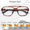imageFEISEDY Sports Blue Light Glasses for Men Lightweight Anti Slip Running Cycling Square Glasses Computer Eyeglasses B0156Matte Tortoise