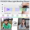 imageFEISEDY Sports Blue Light Glasses for Men Lightweight Anti Slip Running Cycling Square Glasses Computer Eyeglasses B0156Matte Transparent GreyRed Leg