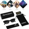 imageFEISEDY Trendy Polarized Cateye Sunglasses for Women Men Retro Rectangle Narrow Sunnies B4176Black