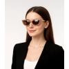 imageFEISEDY Trendy Polarized Cateye Sunglasses for Women Men Retro Rectangle Narrow Sunnies B4176Caramel