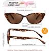 imageFEISEDY Trendy Polarized Cateye Sunglasses for Women Men Retro Rectangle Narrow Sunnies B4176Tortoise FrameBrown Lens