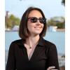 imageFEISEDY Trendy Polarized Cateye Sunglasses for Women Men Retro Rectangle Narrow Sunnies B4176Tortoise FrameGrey Lens