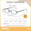 imageFEISEDY Vintage Blue Light Glasses for Women Metal Y2K Rectangle Glasses Gold Silver Fake Nerd Eyewear Frame B0271Black