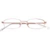 imageFEISEDY Vintage Blue Light Glasses for Women Metal Y2K Rectangle Glasses Gold Silver Fake Nerd Eyewear Frame B0271Rose Gold
