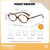 imageFEISEDY Vintage Oval Glasses for Women Men Retro Tortoise Blue Light Blocking Glasses Small Fake Nerd Eyewear Frames B0254Blacktortoise