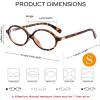 imageFEISEDY Vintage Oval Glasses for Women Men Retro Tortoise Blue Light Blocking Glasses Small Fake Nerd Eyewear Frames B0254Tortoise
