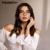 imageFEISEDY Vintage Oval Glasses for Women Men Retro Tortoise Blue Light Blocking Glasses Small Fake Nerd Eyewear Frames B0254Transparent Grey