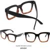 imageFEISEDY Women Men Blue Light Blocking Glasses Frame Oversized Designer Luxury Square Eyewear B2695FFBlack Gradient Leopard Frame