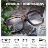 imageFEISEDY Women Men Blue Light Blocking Glasses Frame Oversized Designer Luxury Square Eyewear B2695FFBlack Gradient Leopard Frame