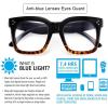 imageFEISEDY Women Men Blue Light Blocking Glasses Frame Oversized Designer Luxury Square Eyewear B2695FFBlack Gradient Leopard Frame
