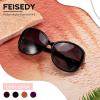 imageFEISEDY Women Oversized Polarized Sunglasses Ladies Large Shades Classic Fox Sunglasses B2730Black