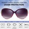 imageFEISEDY Women Oversized Polarized Sunglasses Ladies Large Shades Classic Fox Sunglasses B2730Purple