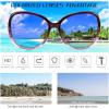 imageFEISEDY Women Oversized Polarized Sunglasses Ladies Large Shades Classic Fox Sunglasses B2730Purple