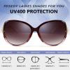 imageFEISEDY Women Oversized Polarized Sunglasses Ladies Large Shades Classic Fox Sunglasses B2730Wine
