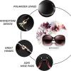 imageFEISEDY Women Oversized Polarized Sunglasses Ladies Large Shades Classic Fox Sunglasses B2730Wine