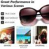 imageFEISEDY Women Oversized Polarized Sunglasses Ladies Large Shades Classic Fox Sunglasses B2730Wine