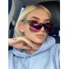 imageFEISEDY Womens Sunglasses Trendy Mirrored One Piece Lens Men Reflective Sun Glasses B41142 Packblue Green Mirror  Purple Mirror