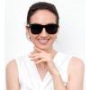 imageFEISEDY Womens Sunglasses Trendy Mirrored One Piece Lens Men Reflective Sun Glasses B41142 Packpink Mirror  Black
